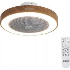 Gruppe Ανεμιστήρας Οροφής 50cm με Φως και Τηλεχειριστήριο Dark Wood CMBF-FS6008